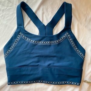 SoulCycle Blue Sports bra with stitching